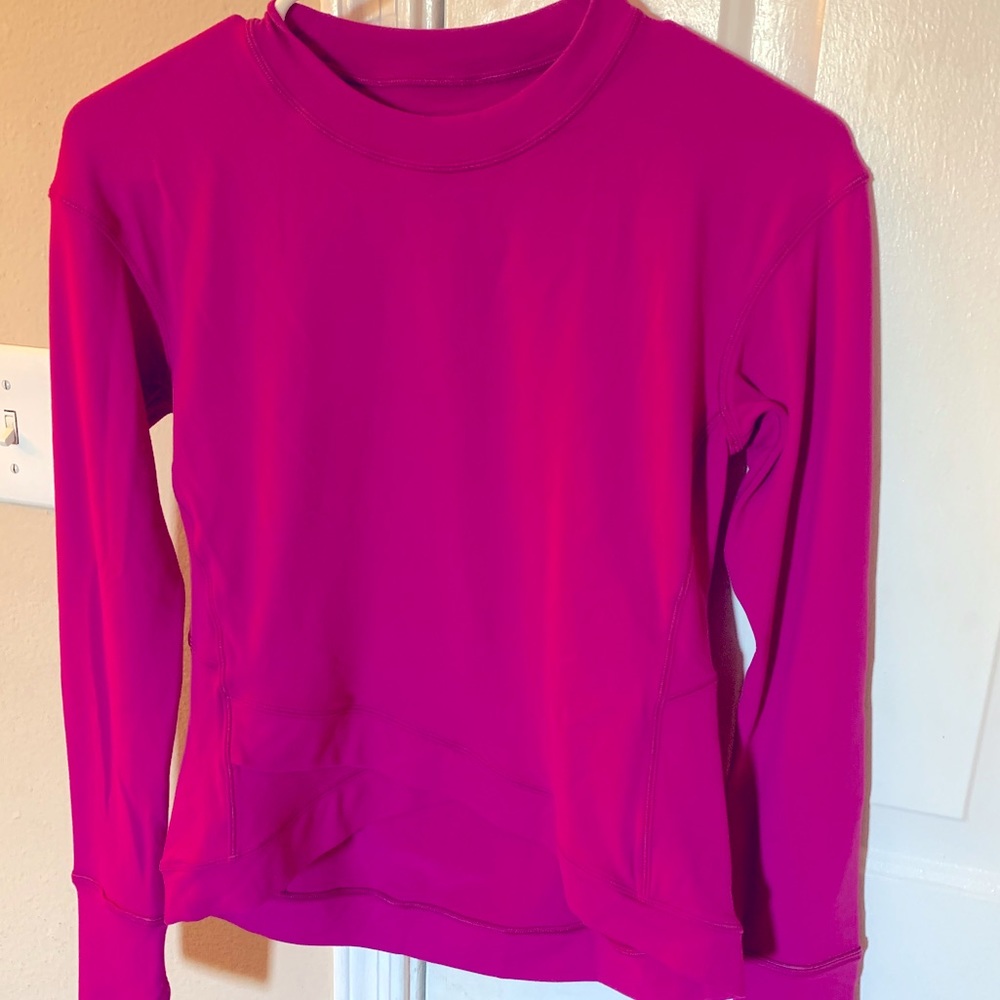 Lululemon Womens pink Rulu sz 6 long sleeved top